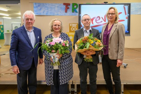 Susanne Gräfin Lamsdorff, Jürgen Hammerschlag-Mäsgen, Alexandra Schwarz (LVR Dezernentin), Jürgen Wilhelm (stellvertretender Vorsitzender der Landschaftsversammlung Rheinland)