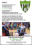 Aufruf zur Teilnahme im E-Rolli-Fußballteam